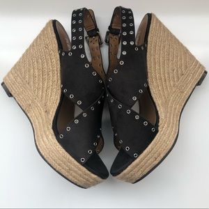 Report Dark Grey Caden Wedges